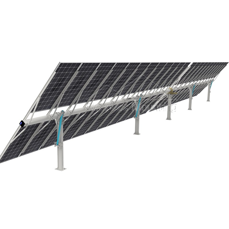 Double Portrait Horizontal 2P Single axis Solar Tracker System
