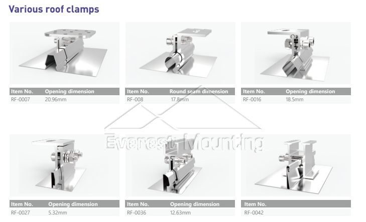 solar roof mounting system