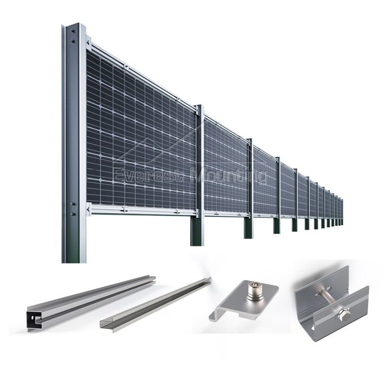 OEM Solar Panel Farm Vertical Mmounting Solar Fence