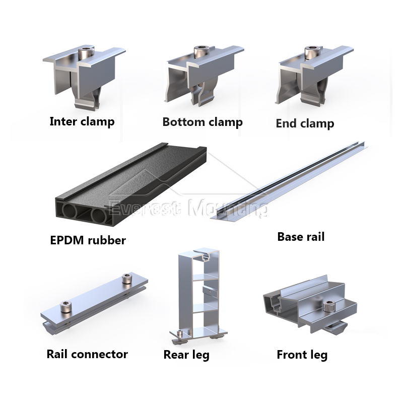 flat roof solar mounting system