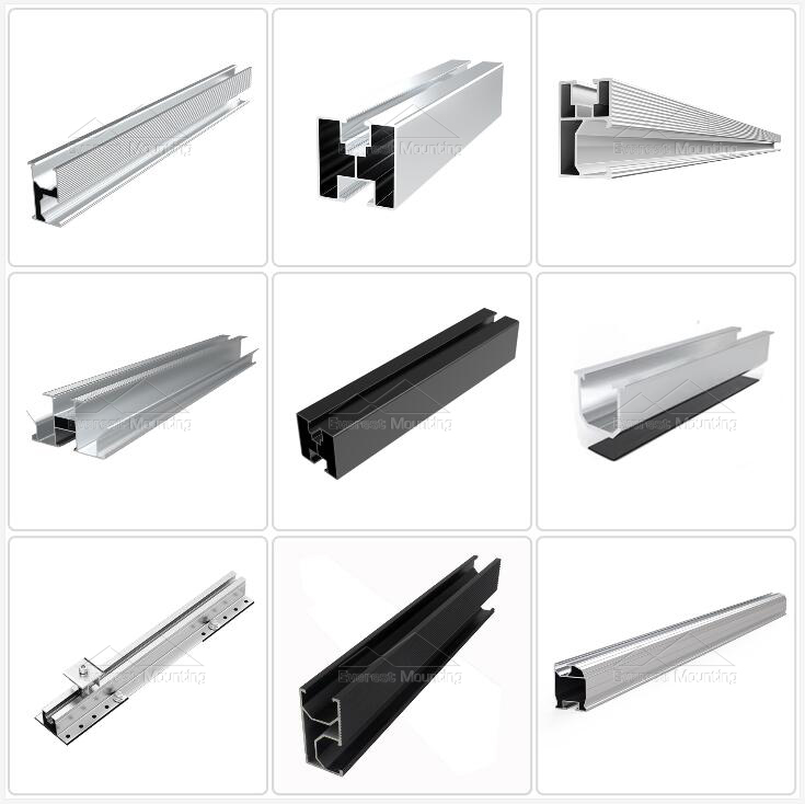 Easy Installation Aluminum Solar Panel Mounting Rails